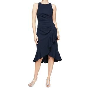 NWT$179 ALEX & EVE Women's Ruffled Tulip-Hem Dress size 10